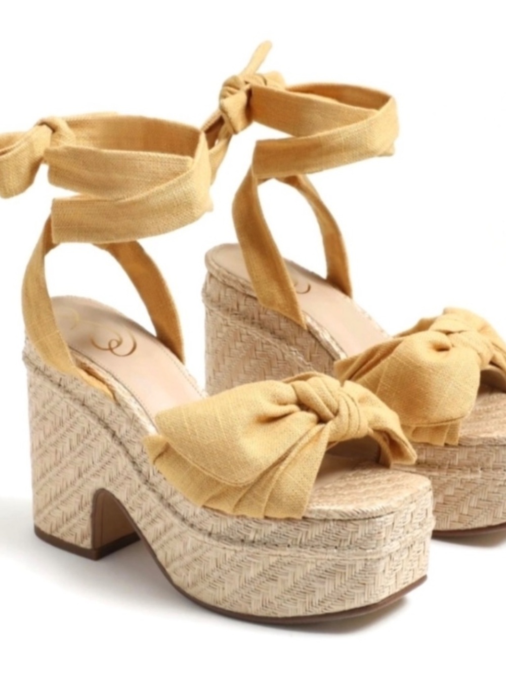 Sam Edelman Tula Desert Sun Open Toe Tie up Block Heel  NIB, 9